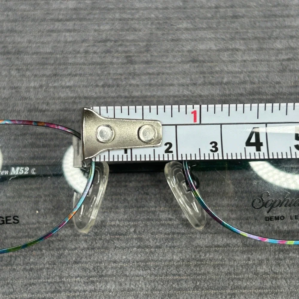 Sophia Loren M52 Zyloware Y2k Eyeglass Frames Green Multi Color Oval Spring